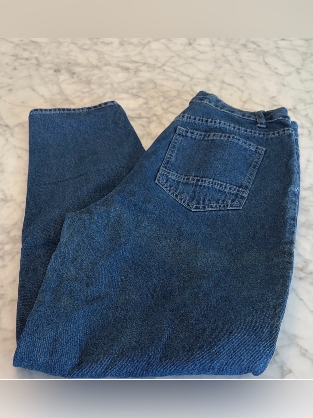 SHEIN Women’s Dark Blue Relaxed Denim Jeans Size 4